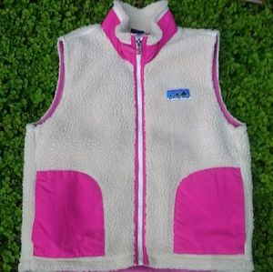 Patagonia Retro X kids vest - hot pink
